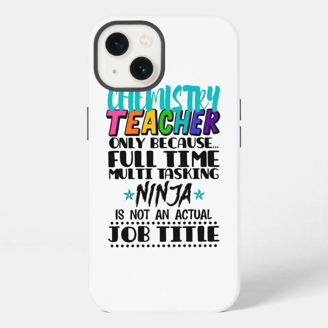 Coque iPhone Professeur de Chimie Uniquement Parce que Temps Pl (Verso)