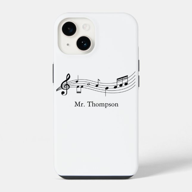 Coque iPhone Professeur de groupe ou de chorale Notes de musiqu (Verso)