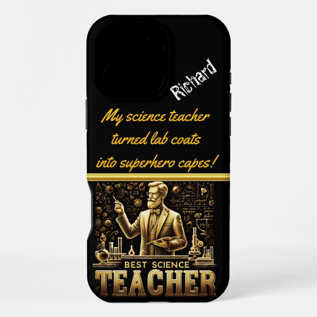 Coque iPhone Professeur de science dynamique inspire les étudia (Verso)