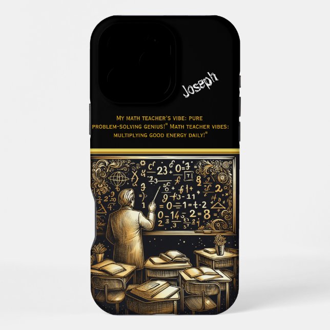 Coque iPhone Professeur explique les formules en classe cosy (Verso)