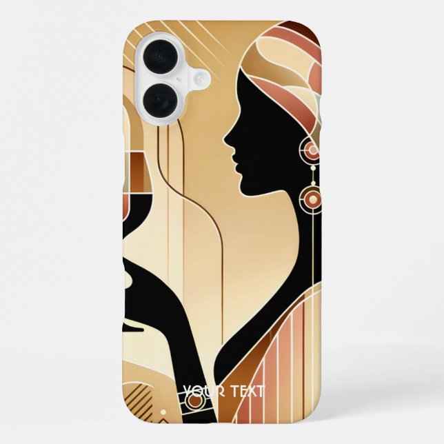 Coque iPhone Profil de la femme à frapper mignonne Imaginaire (Verso)