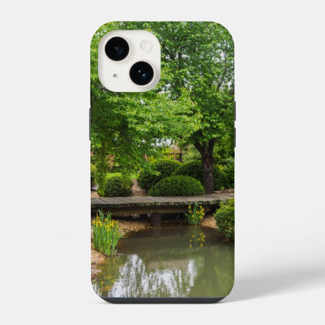Coque iPhone Promenade de printemps verte (Verso)