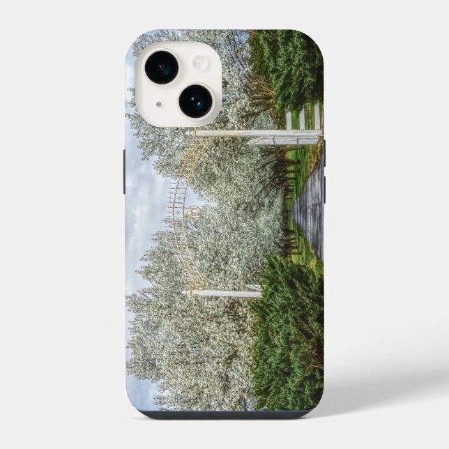 Coque iPhone Promenade printanière à la maison (Verso)
