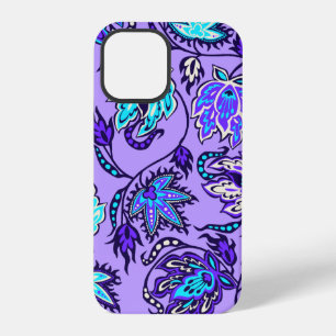 Coque iPhone 12 Pro Protea Batik Hawaïen Floral Tropical Lilas