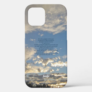 Coque iPhone 12 Psaume 23 Beau verset biblique monogramme chrétien