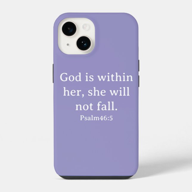 Coque iPhone Psaume 46:5 - Étui de téléphone (Verso)