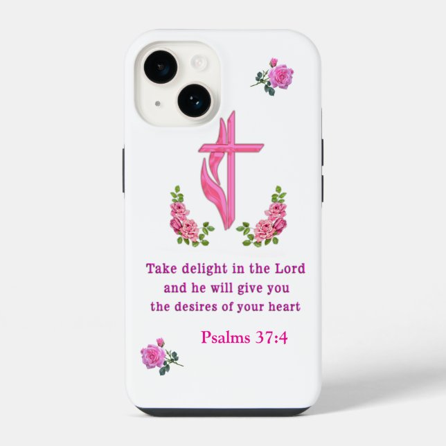 Coque iPhone Psaumes 37:4  (Verso)