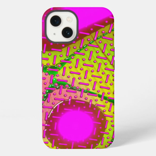Coque iPhone Psychédélic de Pink & Gold (Verso)