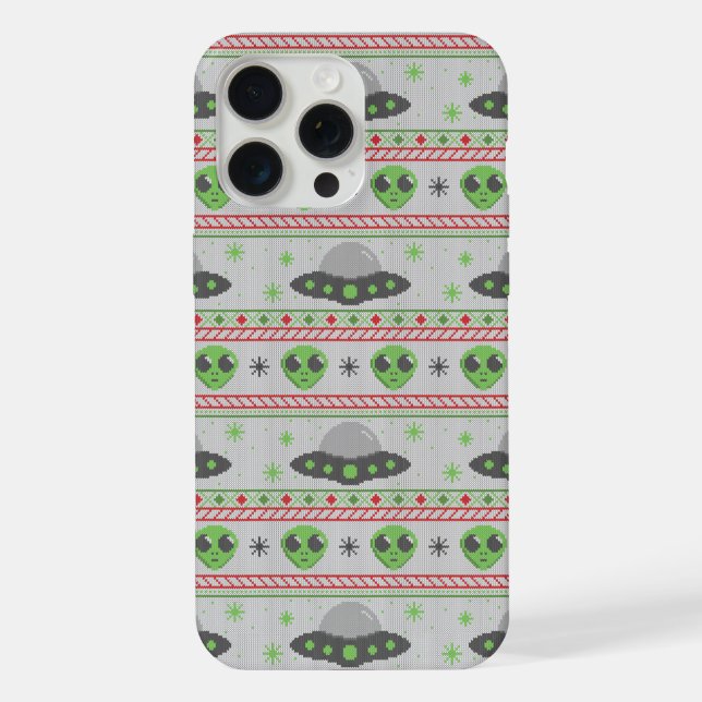 Coque iPhone Pull Noël laid extraterrestre (Verso)