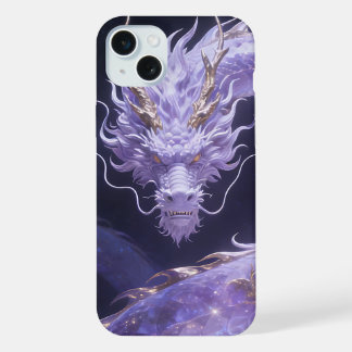 Coque iPhone 15 Plus Purple Galaxy Dragon | Mystical Cosmic Dragon Fant