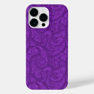 Coque Pour Pour iPhone 14 Pro Max Purple Paisley