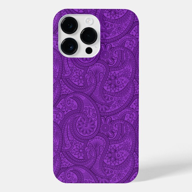 Coque iPhone Purple Paisley (Verso)