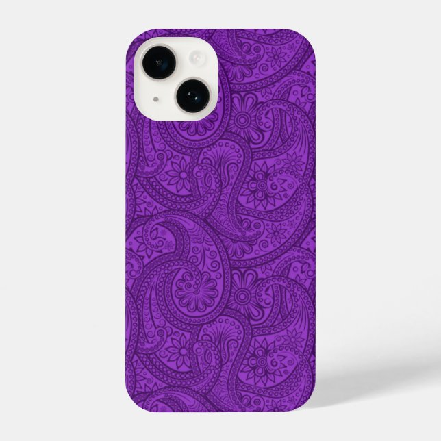 Coque iPhone Purple Paisley (Verso)