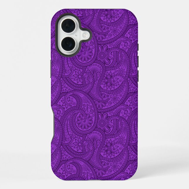 Coque iPhone Purple Paisley (Verso)