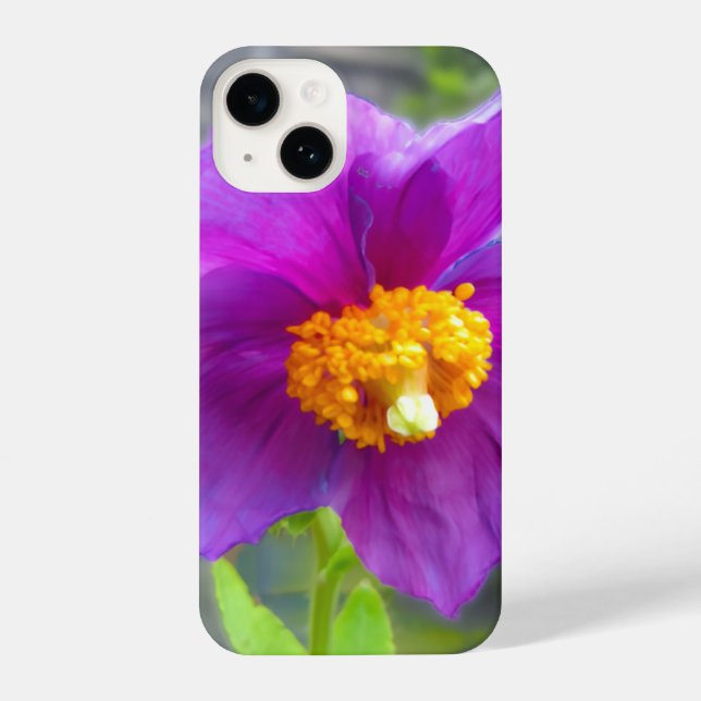 Coque iPhone Purple poppy phone cover (Verso)