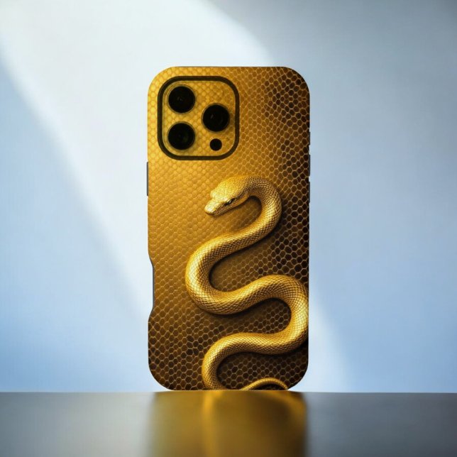 Coque iPhone Python Doré (Créateur téléchargé)