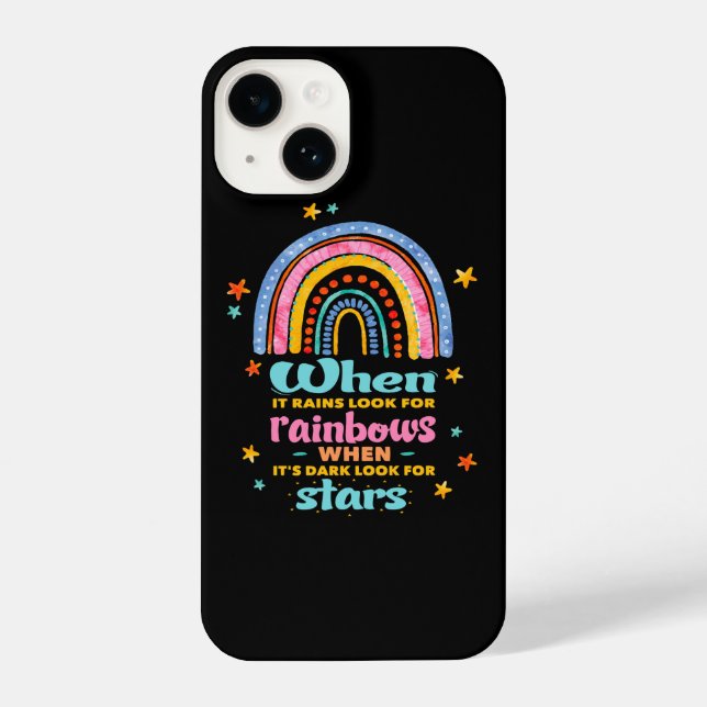 Coque iPhone Quand Il Pleut, Cherchez Les Arcs-En-Ciel (Verso)