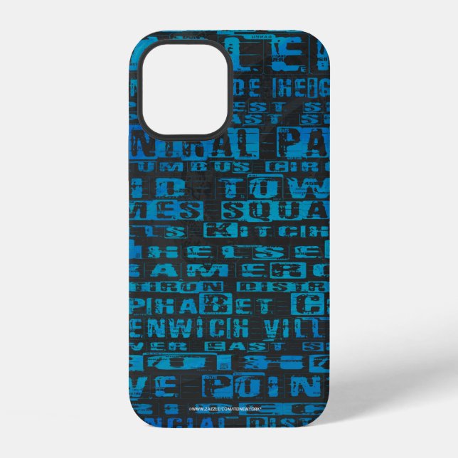 Coque iPhone Quartiers NYC Bleu (Verso)