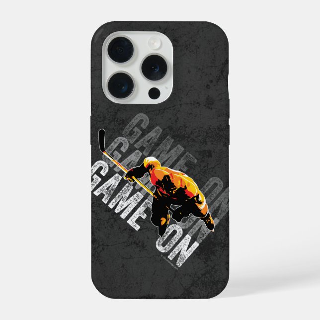 Coque iPhone Que le match commence (Hockey) (Verso)