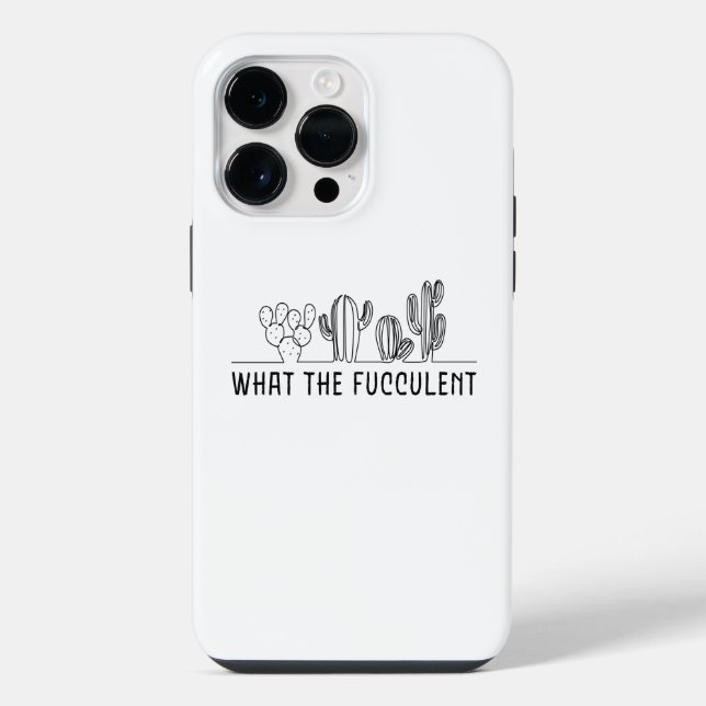 Coque iPhone Quel cactus fucculent Art de ligne de plante grass (Verso)