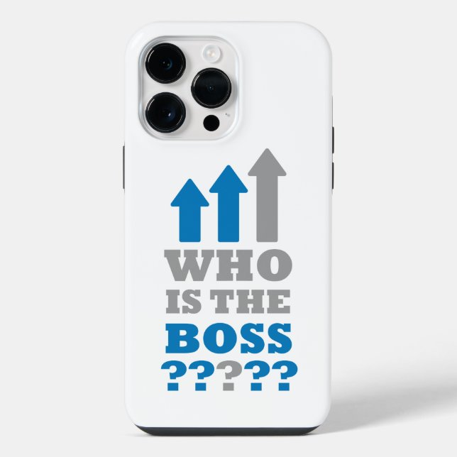 Coque iPhone Qui est le patron ? (Verso)