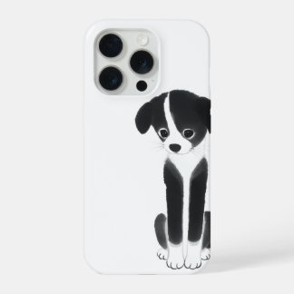 Coque iPhone 15 Pro Quiet Companion – Zen Ink Puppy