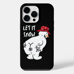 Coque Pour Pour iPhone 14 Pro Max QU'IL SNOWE bonhomme de neige drôle
