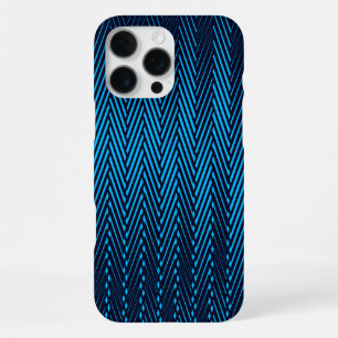 Coque iPhone 16 Pro Max Rad Abstrait Géométrique Rayures Noires et Bleues