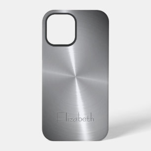 Coque iPhone 12 Pro Radial métallique en acier brillant et cool