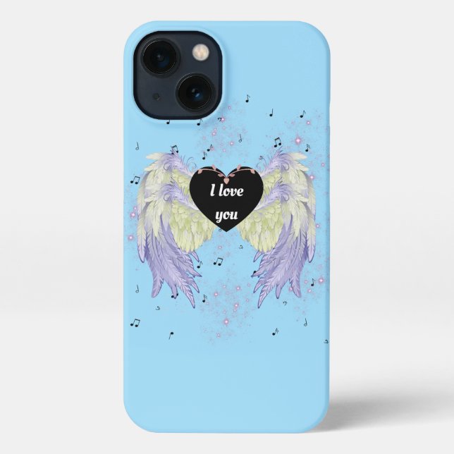 Coque iPhone Rainbow angel wings (Verso)