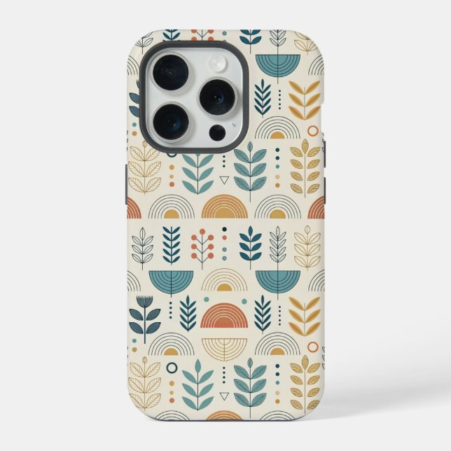 Coque iPhone Rainbow Botanical Minimalist (Verso)