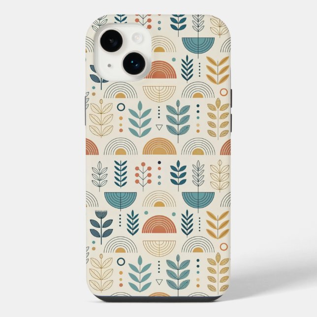 Coque iPhone Rainbow Botanical Minimalist (Verso)