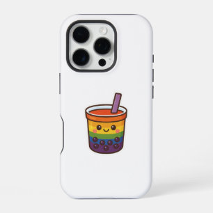 Coque iPhone 16 Pro Rainbow Bubble Tea LGBTQ+ Pride