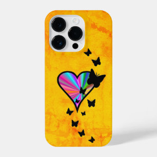 Coque Pour iPhone 14 Plus Rainbow heart and Butterfly