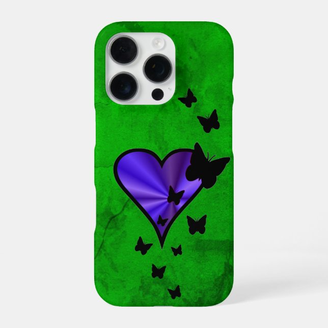 Coque iPhone Rainbow heart and Butterfly (Verso)