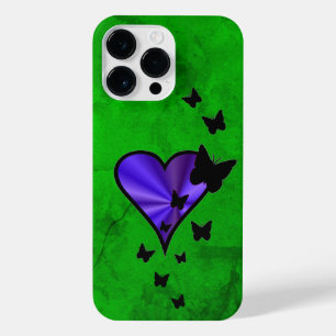Coque Pour Pour iPhone 14 Pro Max Rainbow heart and Butterfly