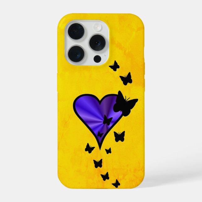 Coque iPhone Rainbow heart and Butterfly (Verso)