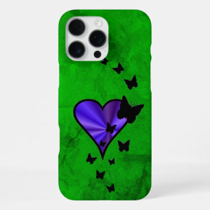 Coque iPhone 16 Pro Max Rainbow heart and Butterfly