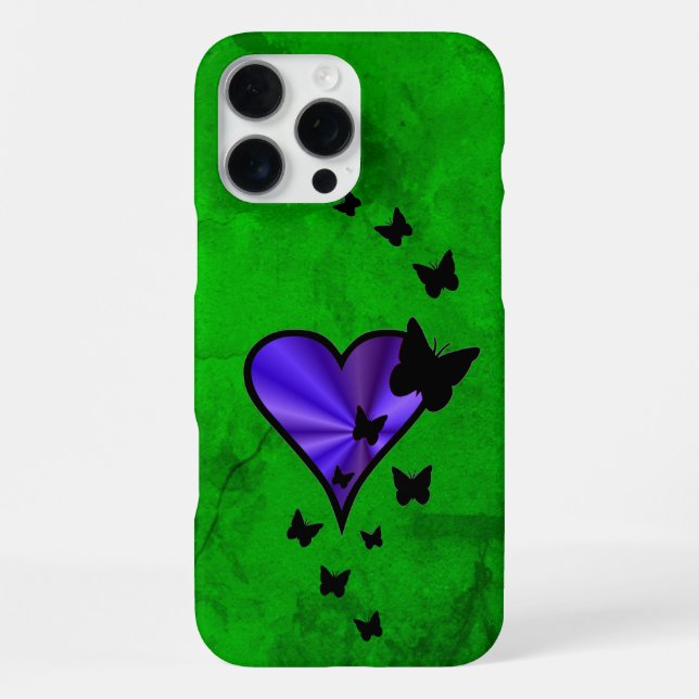Coque iPhone Rainbow heart and Butterfly (Verso)