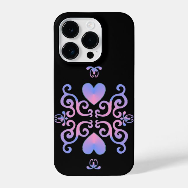 Coque iPhone Rainbow Heart et Lily (Verso)