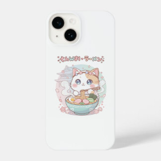 Coque Pour iPhone 14 Ramen Nudeln Katze Japon Y2K Kawaii Retro Katzen