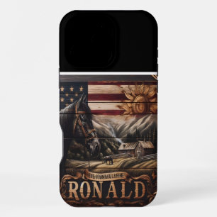 Coque iPhone 16 Pro Max Ranch Américain Cheval Peinture