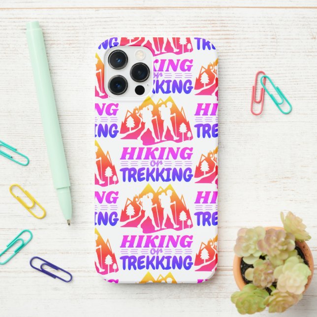 Coque iPhone Randonnée ou trekking (Sur le bureau)
