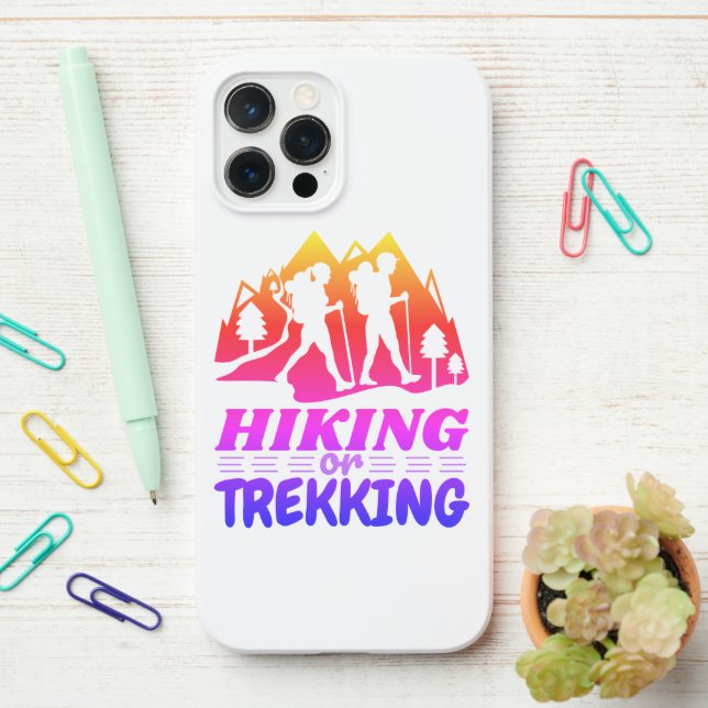 Coque iPhone Randonnée ou trekking (Sur le bureau)