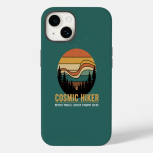 Coque Pour iPhone 14 Randonneur Cosmique Rétro Années 70 Coucher de Sol