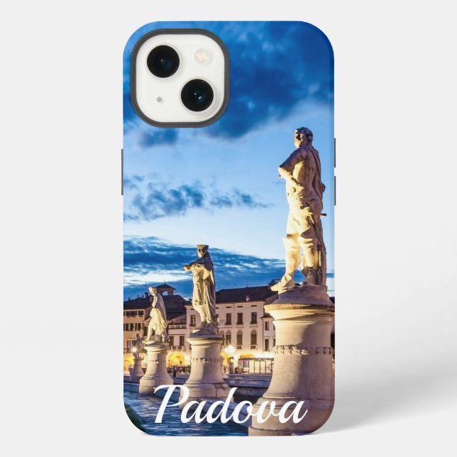 Coque iPhone Rangée de statues illuminées à Padova (Verso)