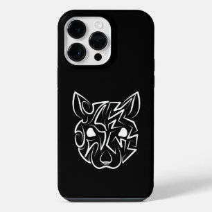 Coque Pour Pour iPhone 14 Pro Max Rat tribal noir et blanc