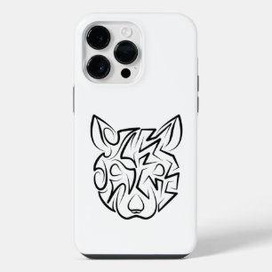 Coque Pour Pour iPhone 14 Pro Max Rat tribal noir et blanc