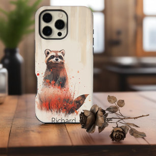 Coque iPhone 16 Pro Max Raton laveur dans les bois