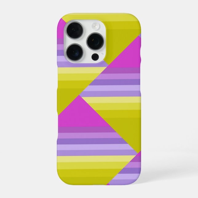 Coque iPhone Rayé, brillant, arc-en-ciel (Verso)